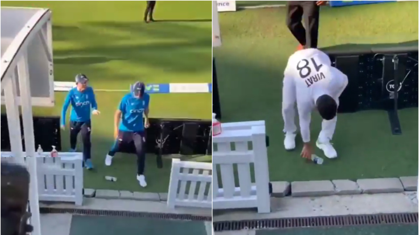 ENG v IND 2021: WATCH - Kohli picks up water bottle on the way to dressing room while Root ignores; clip goes viral