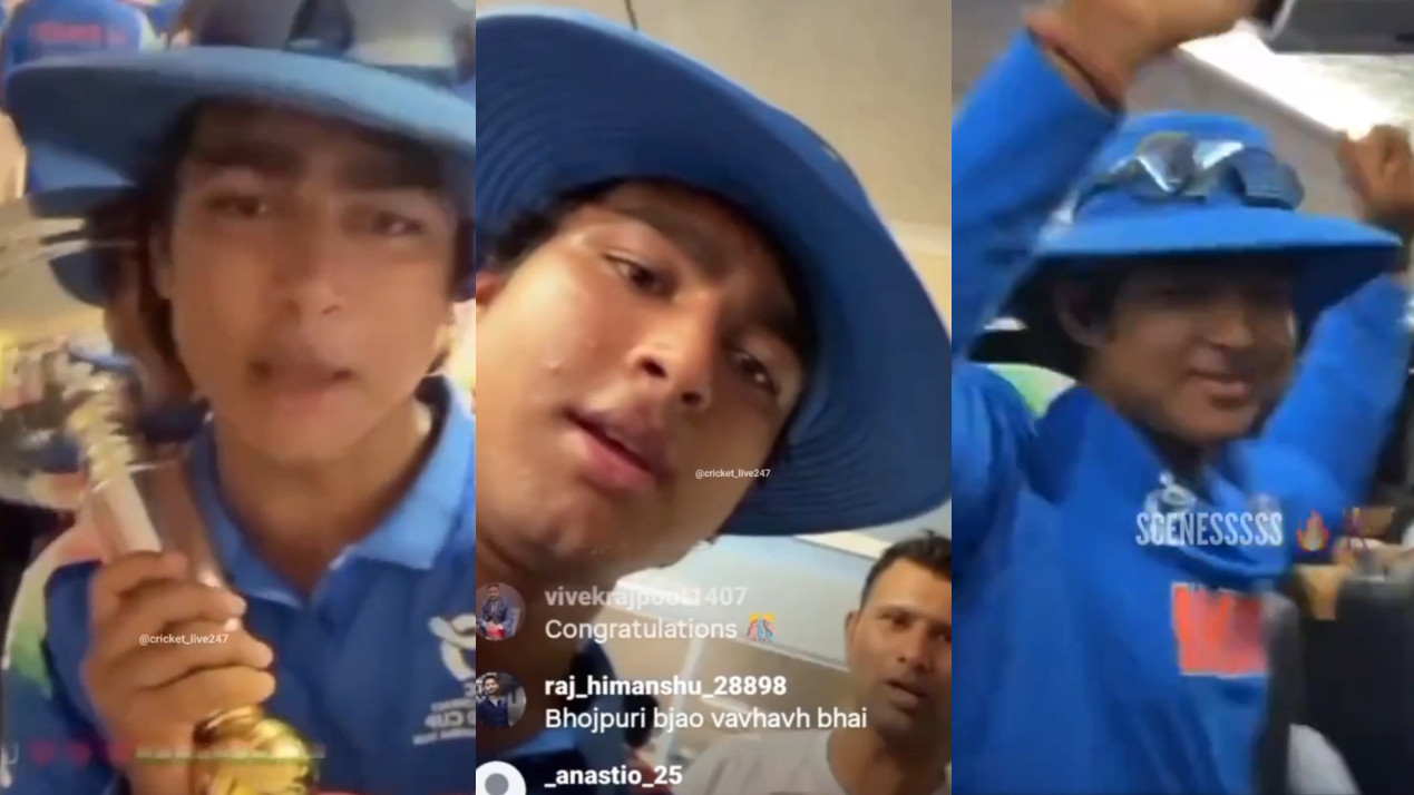 WATCH- “Abhi Bhojpuri lagega”- Vaibhav Sooryavanshi gets music changed in Indian dressing room as they celebrate U19 World Cup win