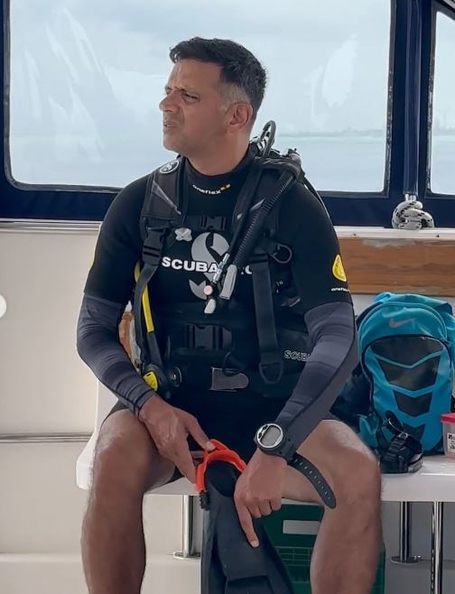 Rahul Dravid gearing up for scuba dive | Instagram
