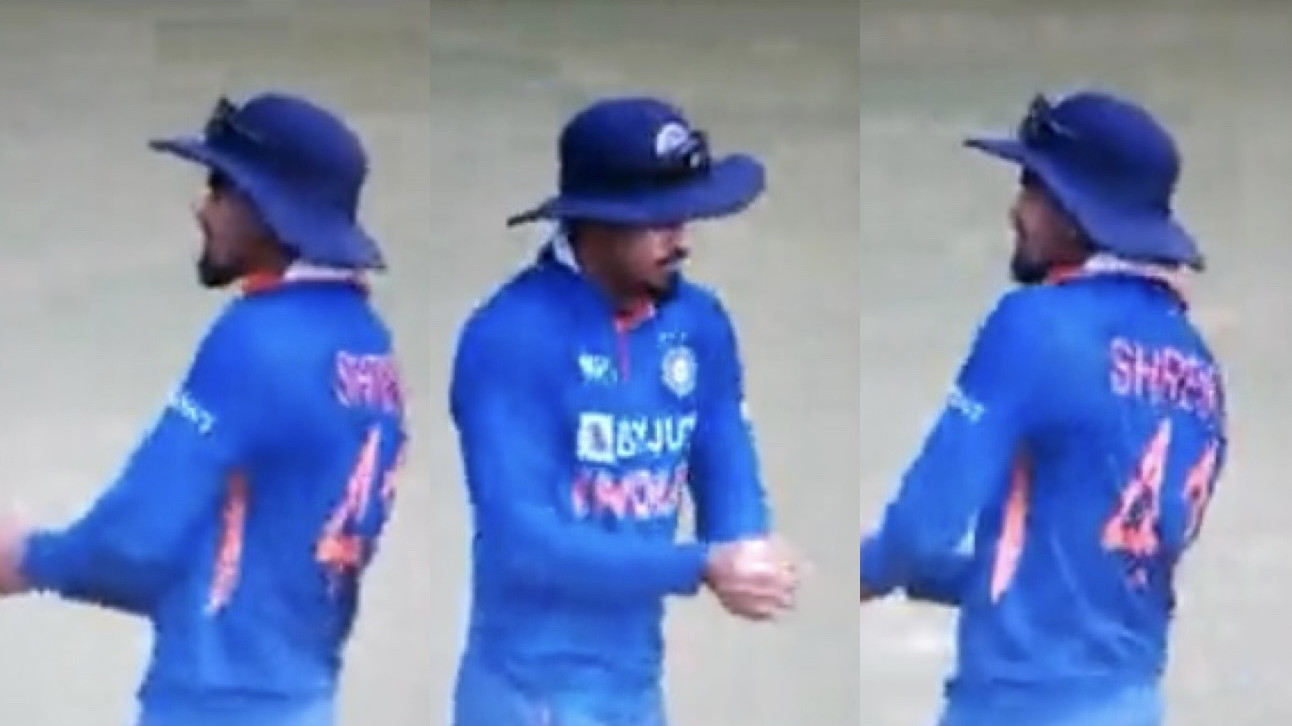 WI v IND 2022: WATCH - Shreyas Iyer performs a unique dance step after taking catch of Shamarh Brooks