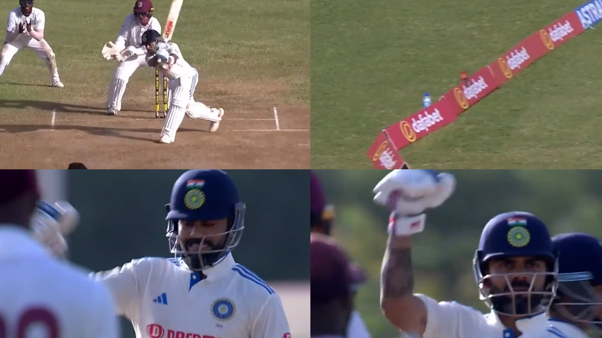 WI v IND 2023: WATCH- Virat Kohli celebrates by doing fist pumps after hitting his first boundary on his 81st delivery