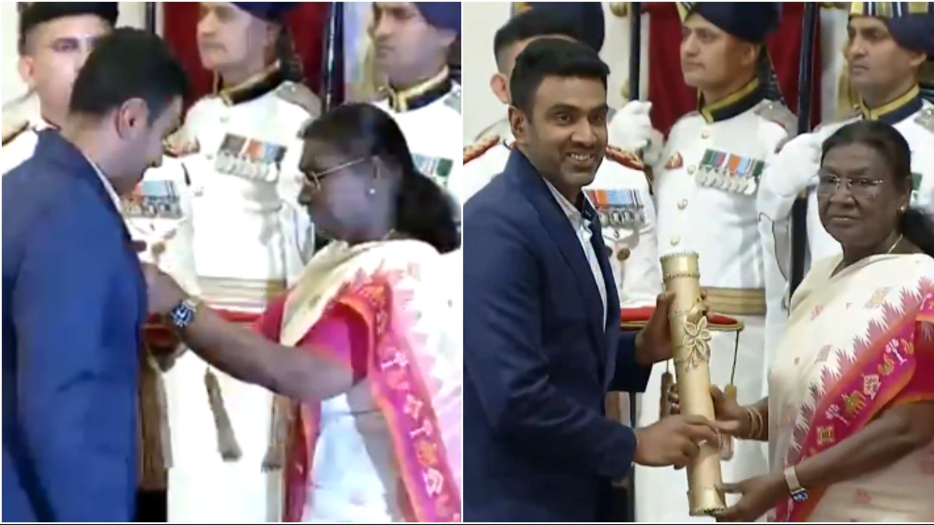 WATCH: Ravichandran Ashwin bestowed with Padma Shri award by President Droupadi Murmu