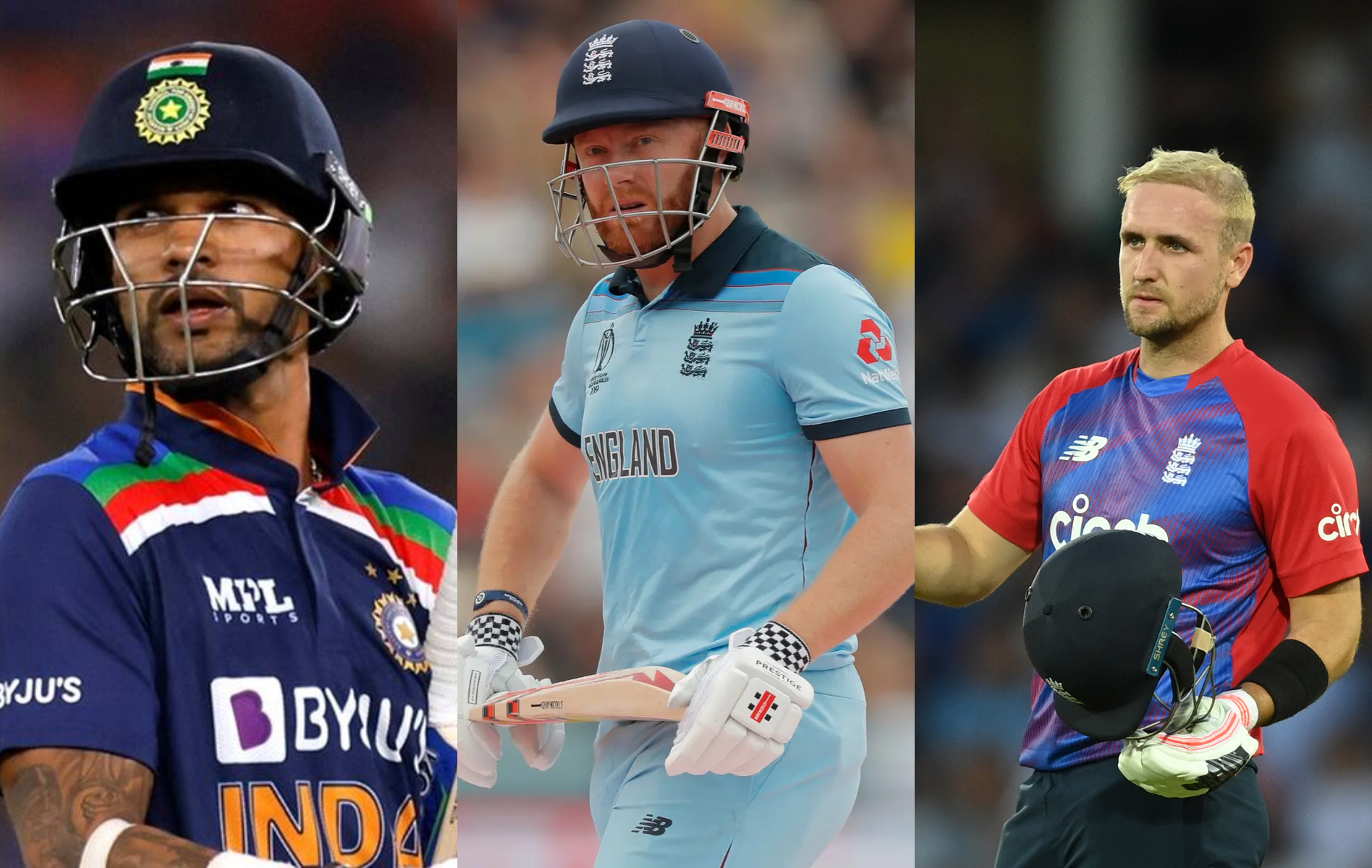 Shikhar Dhawan, Jonny Bairstow and Liam Livingstone | Getty