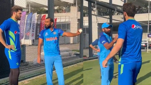 T20 World Cup 2022: WATCH- Mohammad Shami turns mentor to Shaheen Afridi, shares bowling tips ahead of IND-PAK clash