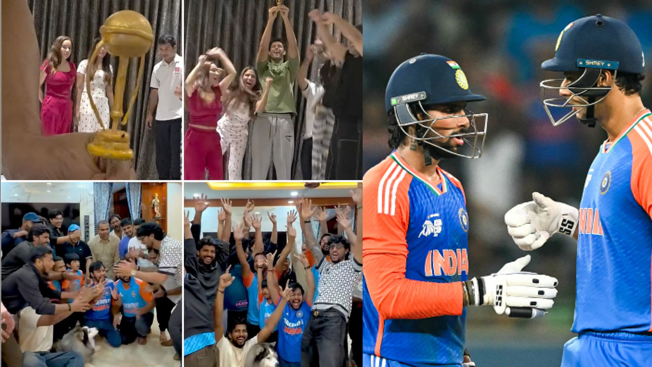 WATCH- Shivam Dube and Tilak Varma celebrate Asia Cup 2025 victory with families lifting fake trophies