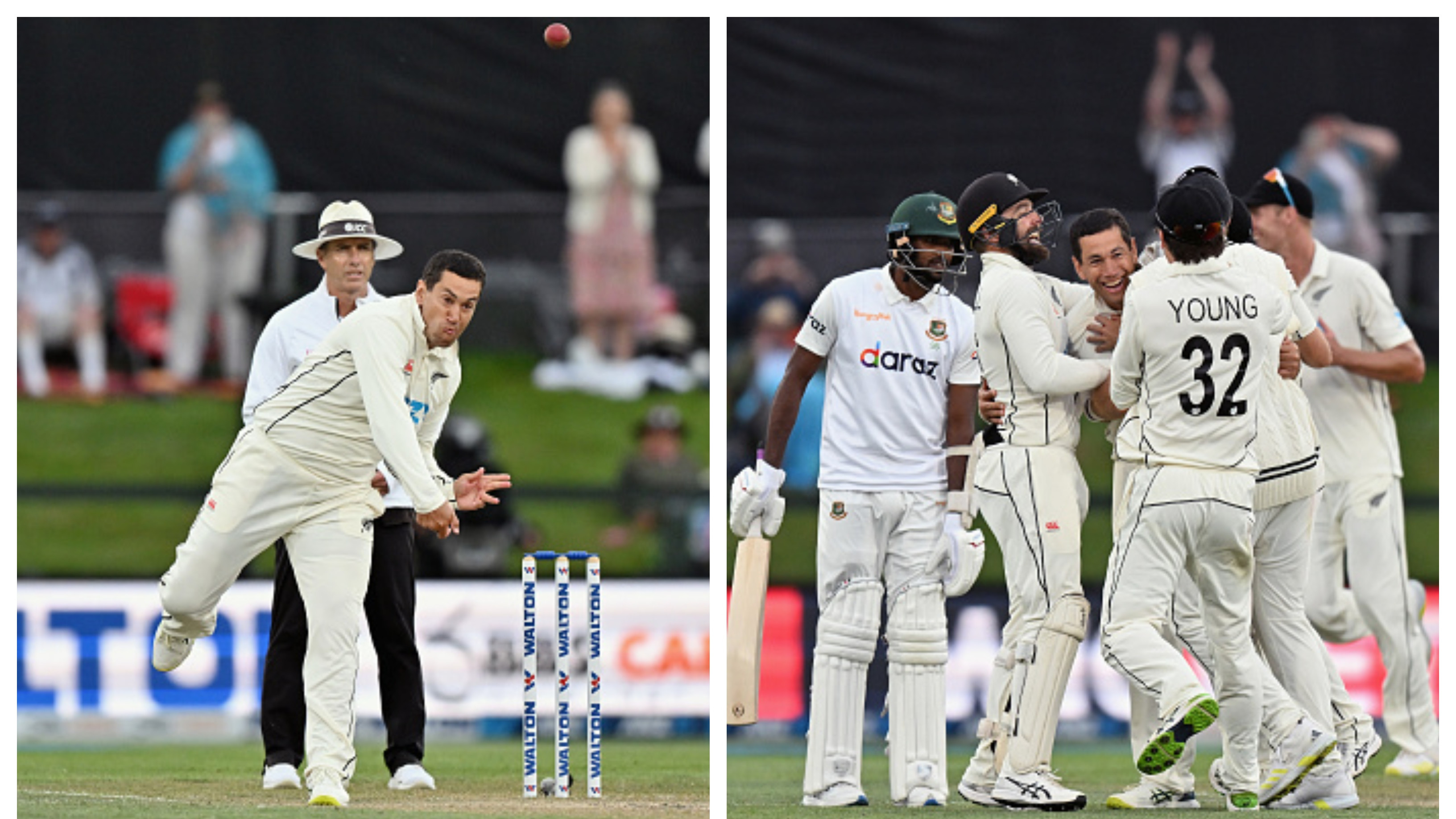 NZ v BAN 2022: WATCH – Ross Taylor bids adieu to Test cricket with a wicket in Kiwis’ huge win in 2nd Test