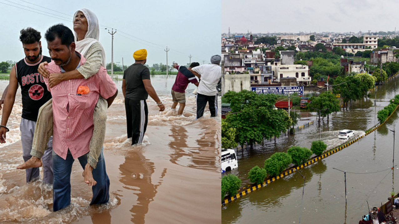 Whole Punjab has been ravaged by floods due to heavy rains | X