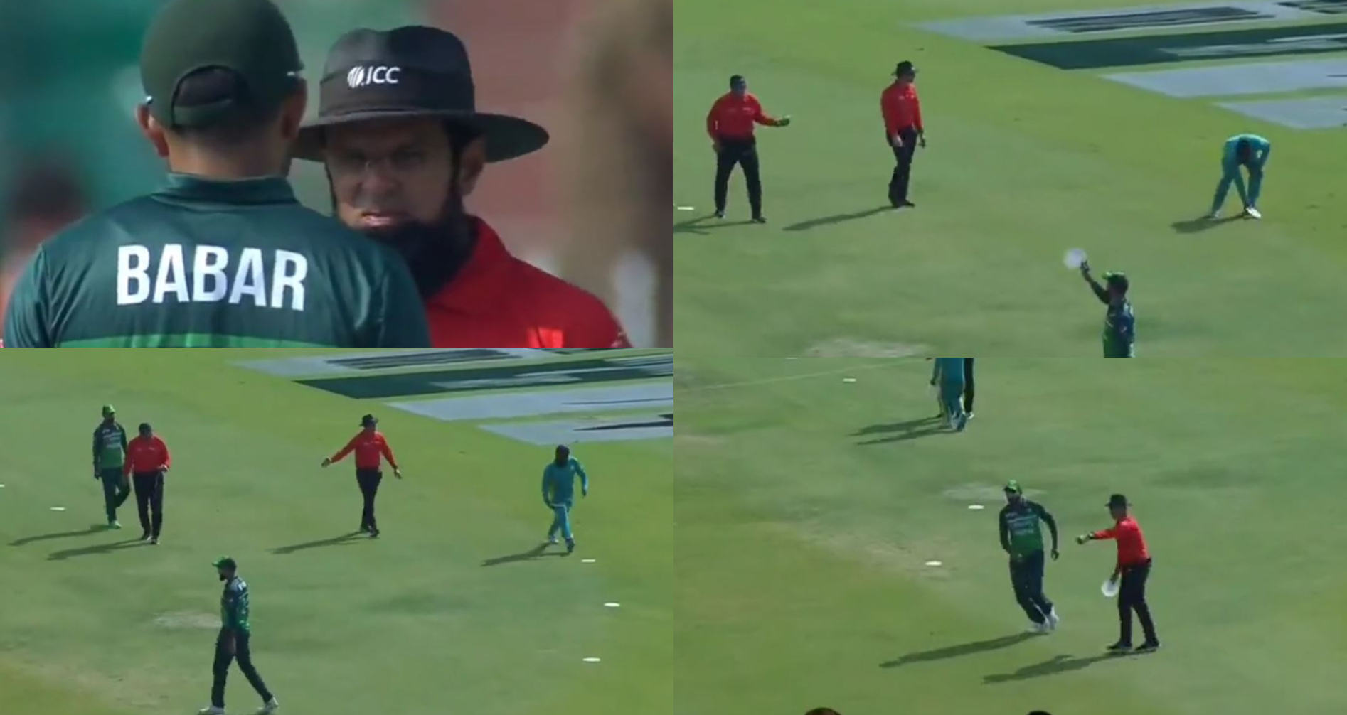 Aleem Dar got the ground staff to rectify the measurements of 30 yard circle | Twitter