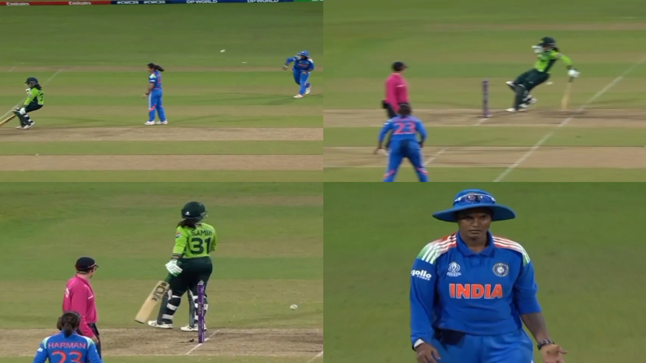 CWC 2025: WATCH- Deepti Sharma hits Sidra Ameen with a throw; remains unapologetic