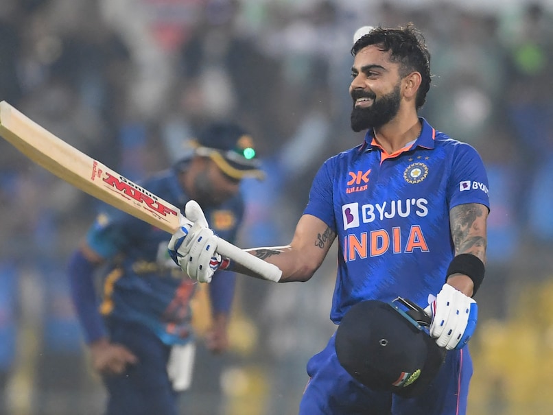 Virat Kohli celebrates his 45th ODI ton in Guwahati | AFP