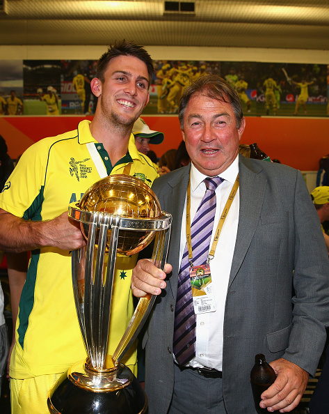 Mitchell Marsh with father Geoff Marsh | Getty