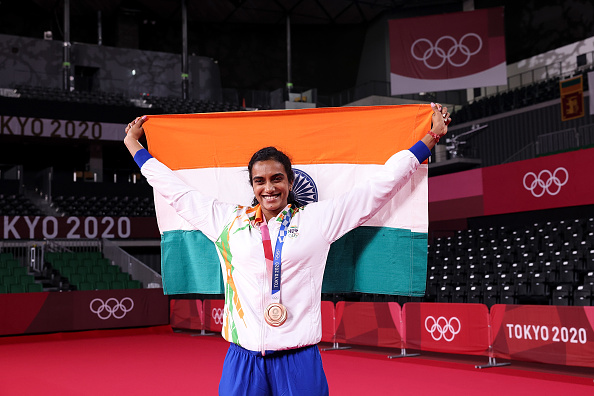 Sindhu became the first Indian women athlete to win 2 consecutive Olympic medals | Getty