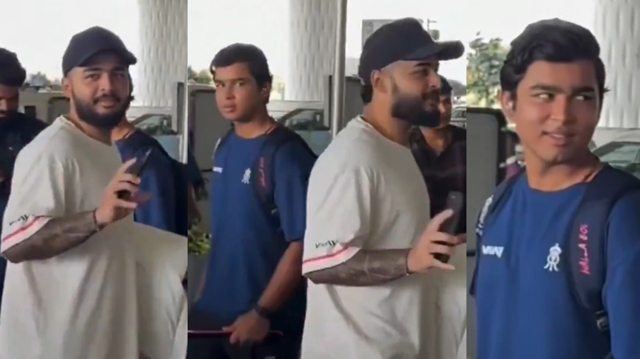 IPL 2026: WATCH- 'Hum nahi hai film stars'- Riyan Parag when asked to pose with Vaibhav Sooryavanshi; opener reacts with a smirk