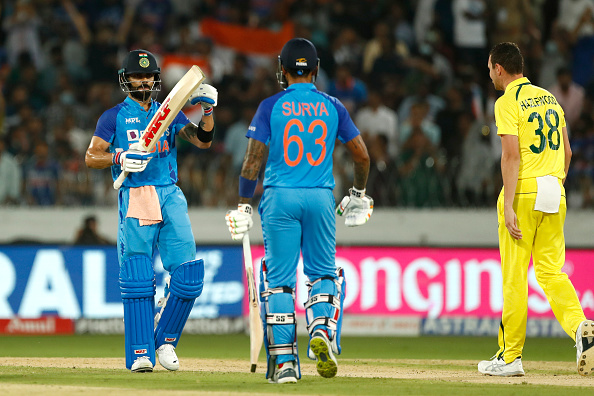 Virat Kohli and Suryakumar Yadav added 104 runs for the third wicket | Getty