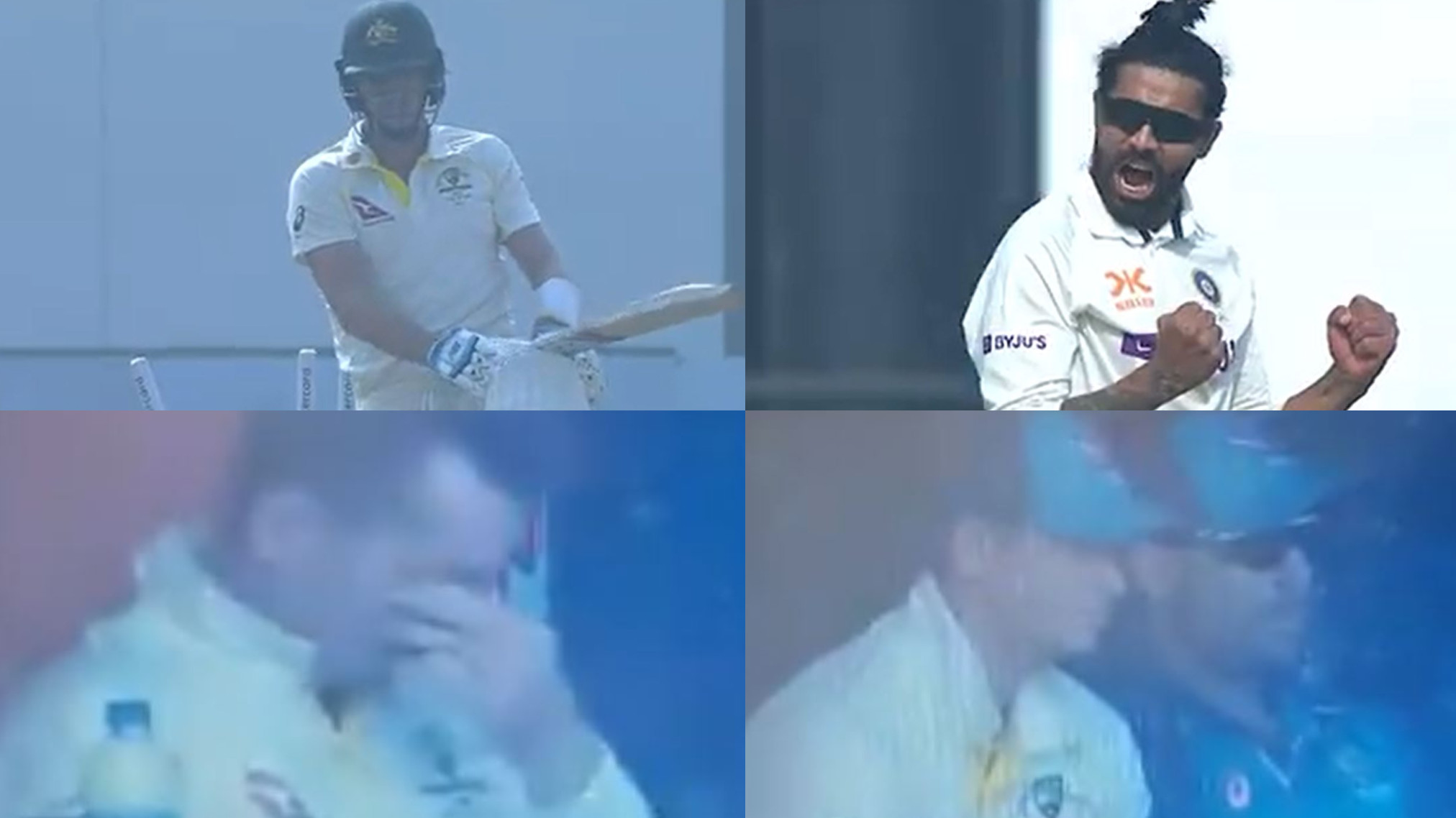 IND v AUS 2023: WATCH- Jadeja dismisses Cummins for 0; Labuschagne facepalms as dressing room cuts sad figure