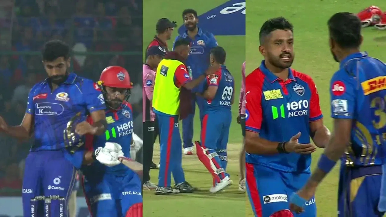 Karun Nair and Jasprit Bumrah clash | X