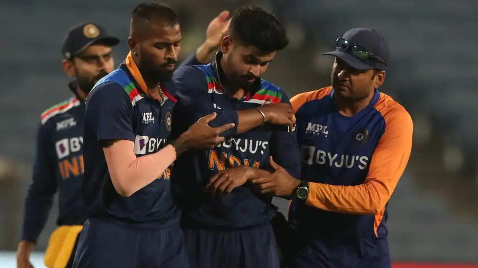 Shreyas Iyer was left in pain after dislocating his shoulder during the first ODI against England | Getty