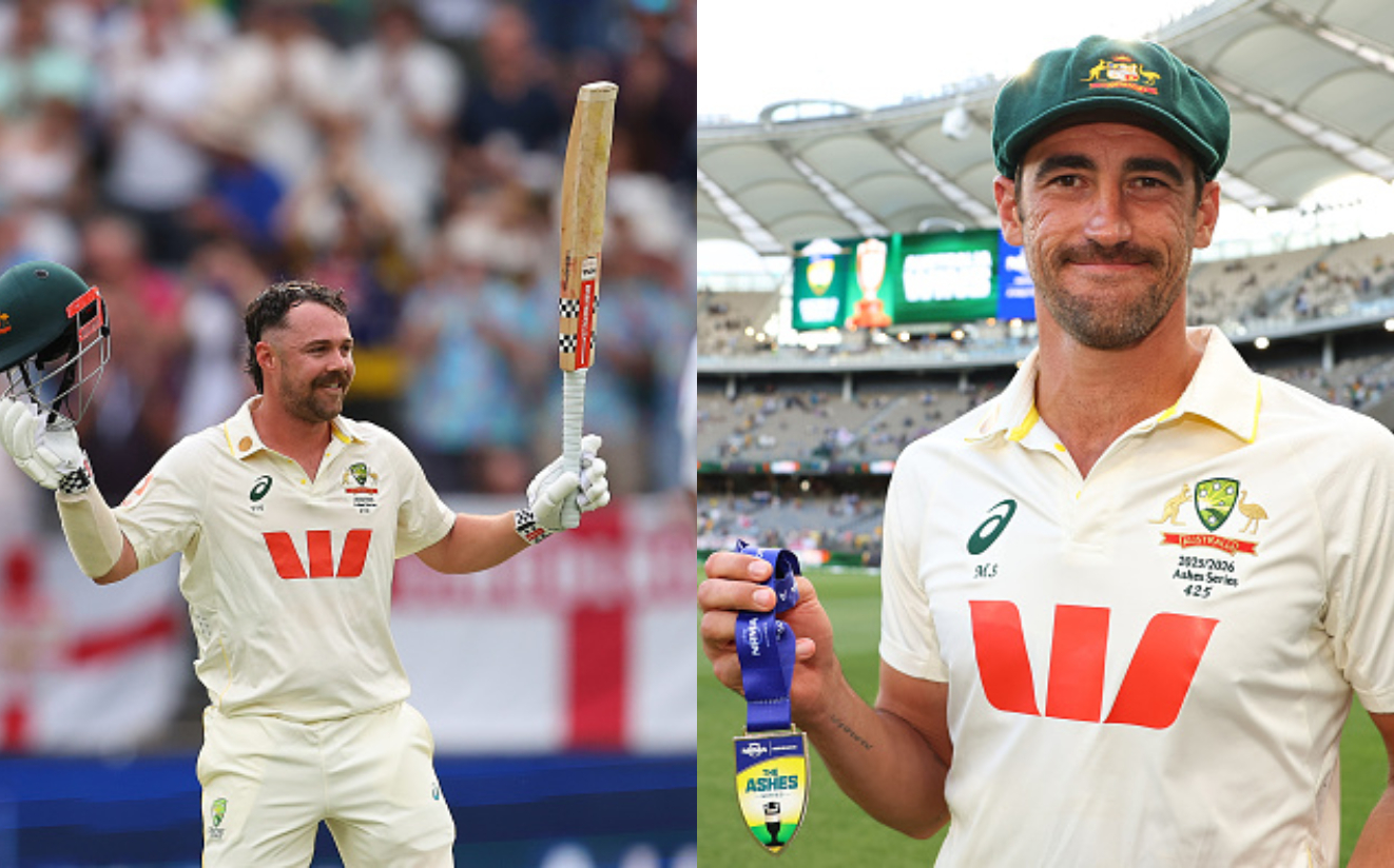 Travis Head and Mitchell Starc- two heroes of Australia's Perth Test win  | Getty