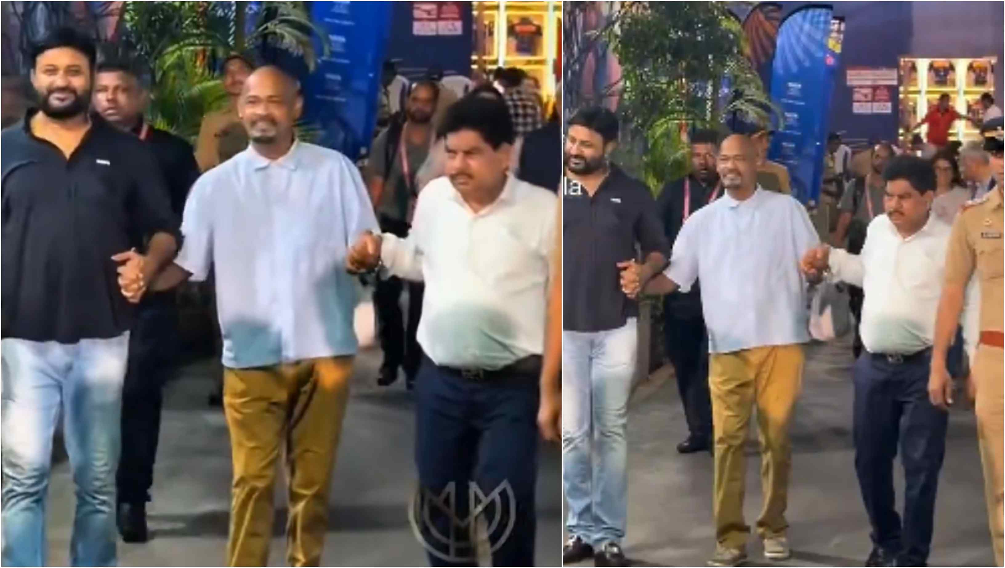 Vinod Kambli was walking with the support of two men | Screengrabs