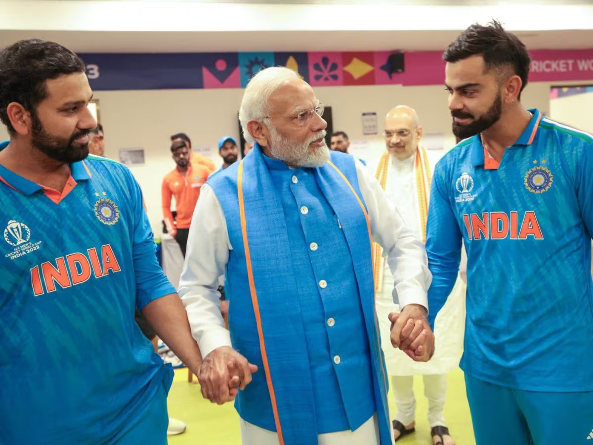 PM Modi with Rohit Sharma and Virat Kohli | Instagram