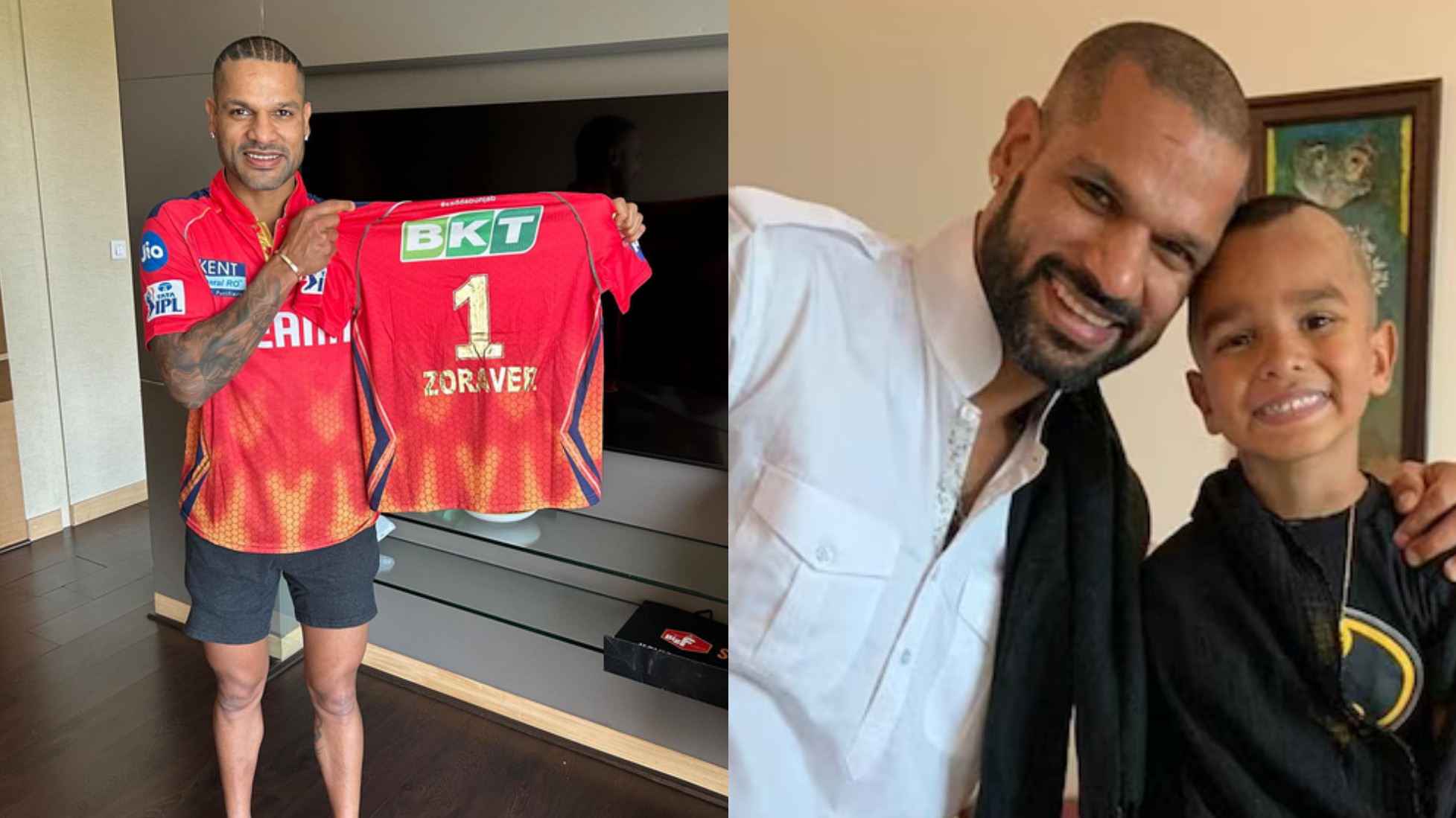 IPL 2024: “You’re always with me”- Shikhar Dhawan shares PBKS jersey with son Zoraver's name on it