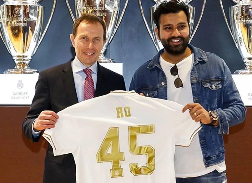 Rohit Sharma had received a custom made Real Madrid jersey | Twitter