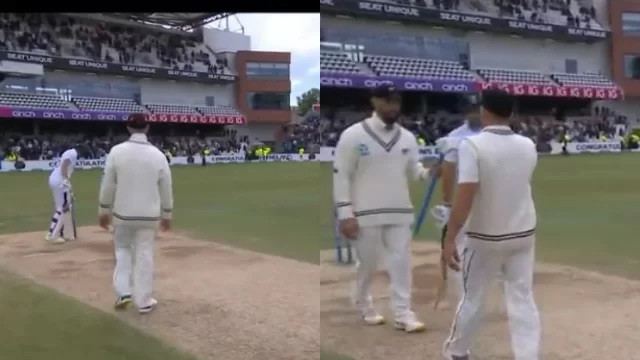 ENG v NZ 2022: WATCH - Joe Root's heartwarming gesture as he runs to hand stump to Daryl Mitchell 