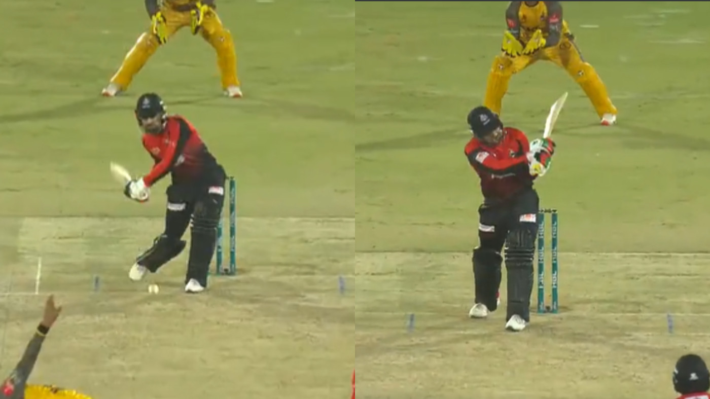 PSL 2022: WATCH - Rashid Khan smashes the ball for a six with an 