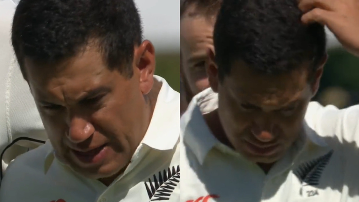 NZ v BAN 2022: WATCH - Ross Taylor gets emotional during national anthem in last Test