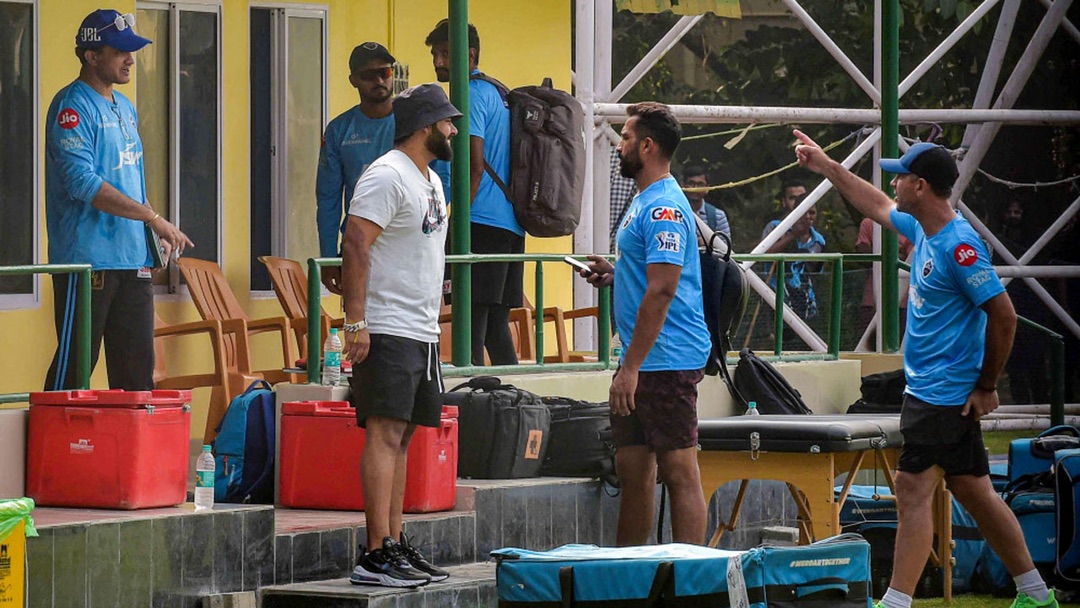 Rishabh Pant joined his teammates during DC’s training session in Kolkata | PTI