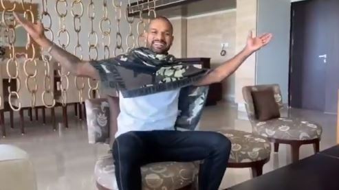WATCH- Shikhar Dhawan raps and asks his fans to stay indoors and be safe