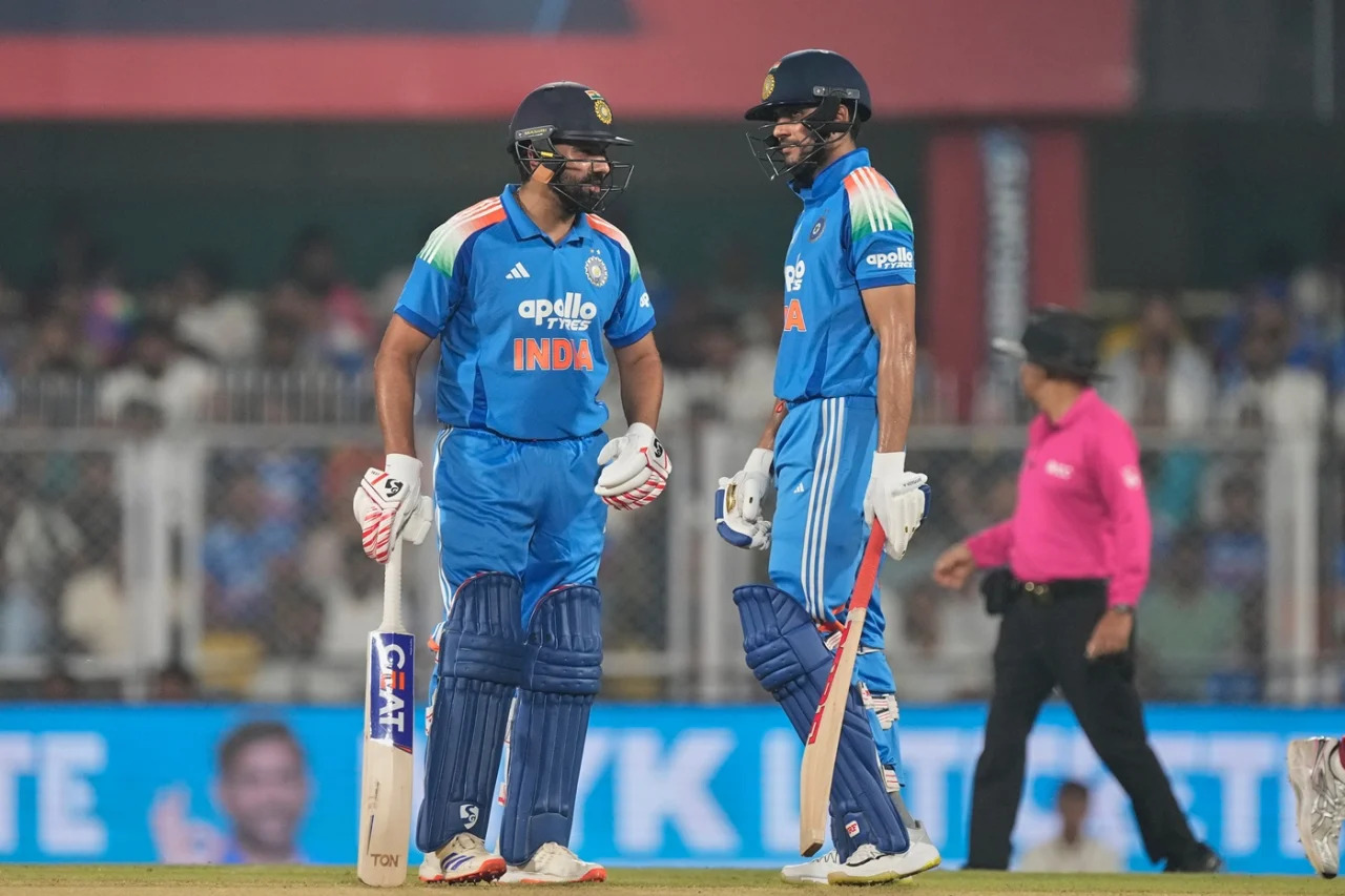 Rohit Sharma made 101 and Shubman Gill made 223* as India chased 405 runs | Getty