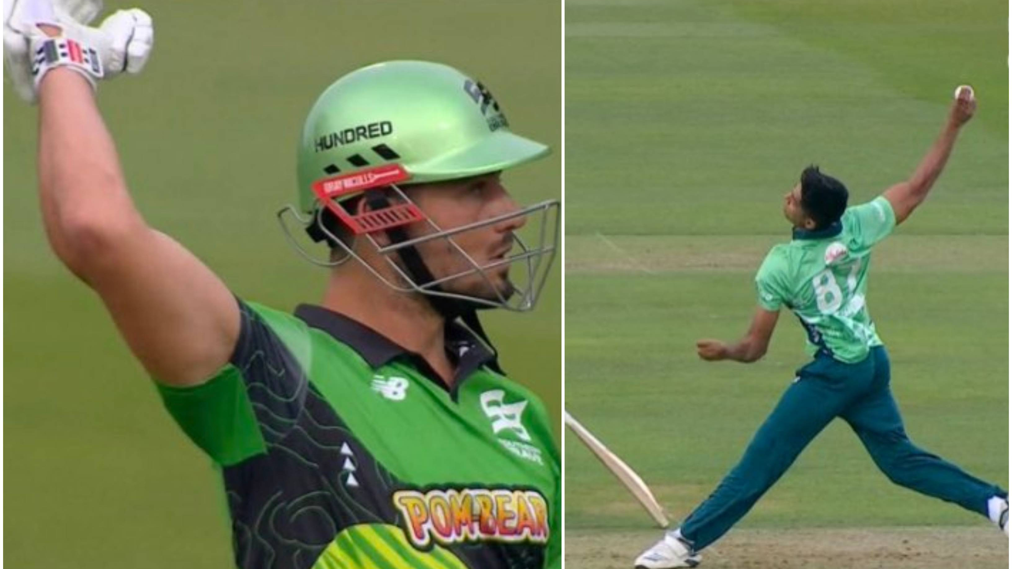 WATCH: Marcus Stoinis seemingly accuses Mohammad Hasnain of chucking during The Hundred match