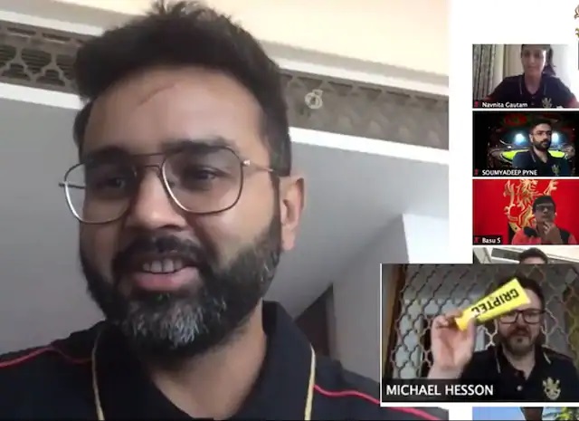 Hesson gifted Parthiv a tube of Griptec | RCB Twitter