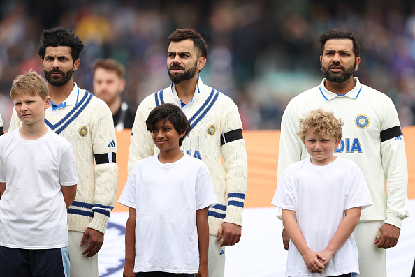 Ravindra Jadeja, Virat Kohli and Rohit Sharma | Getty