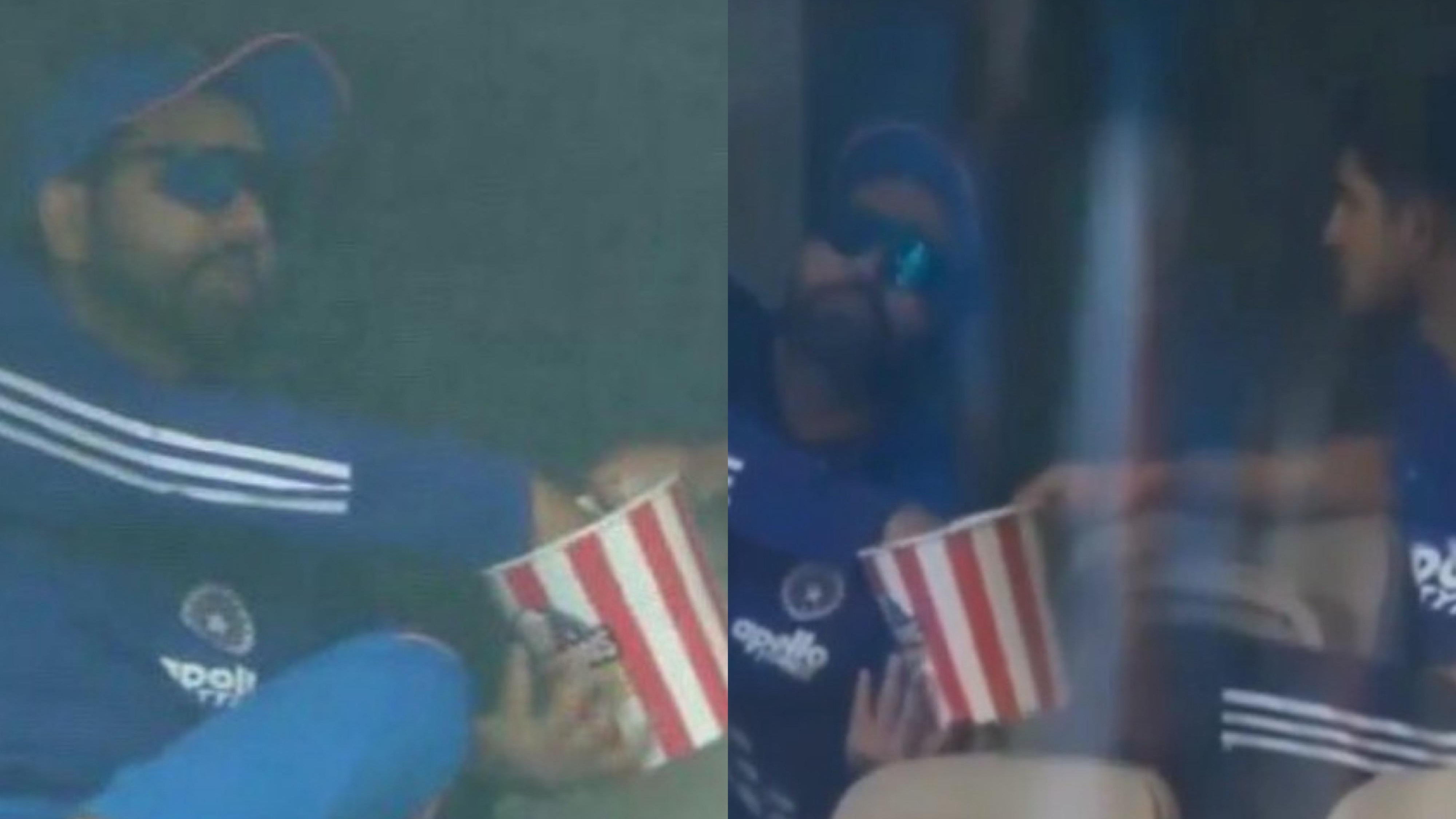 AUS v IND 2025: WATCH- Rohit Sharma seen eating popcorn with Shubman Gill during rain delay in Perth