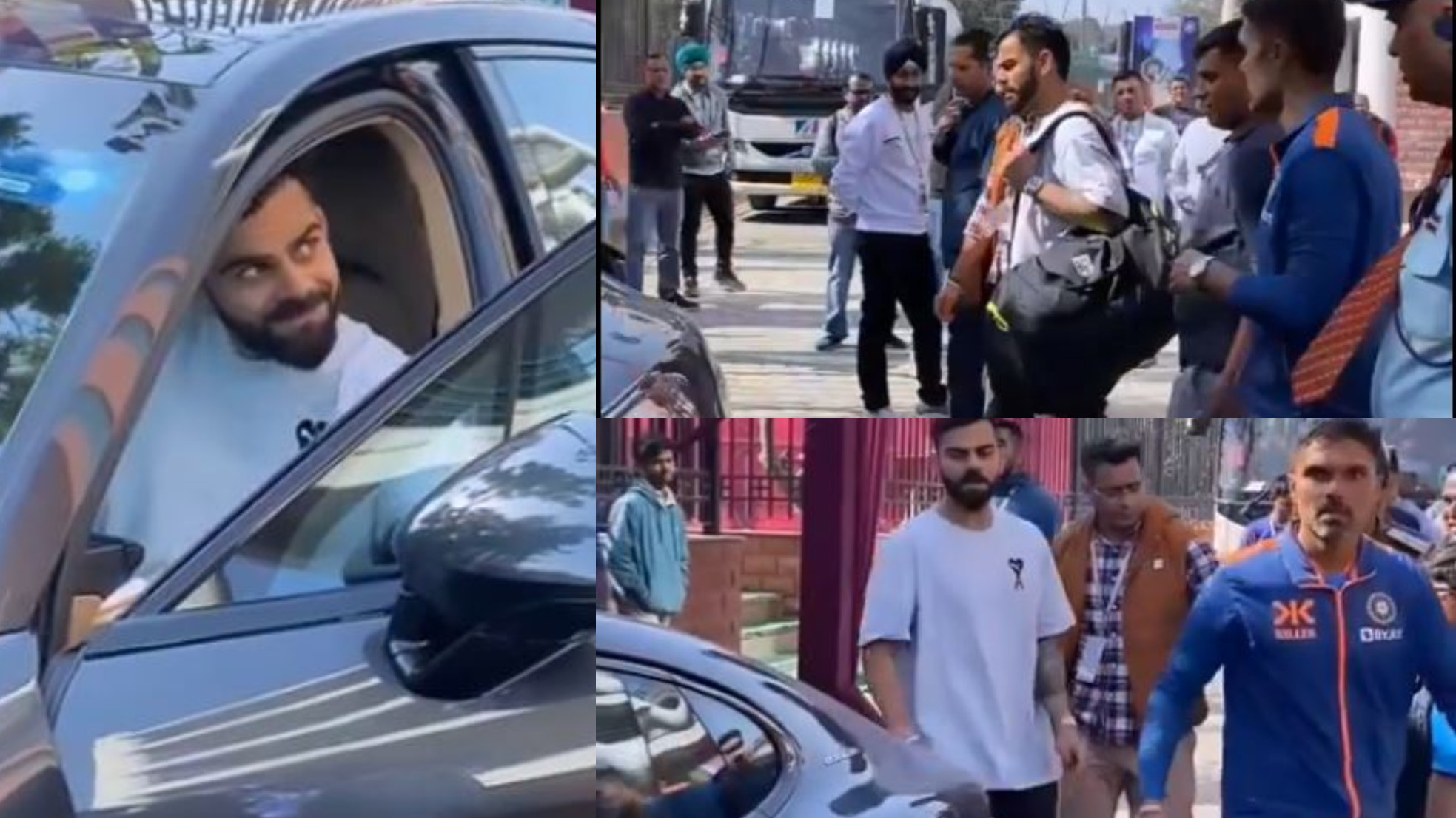 IND v AUS 2023: WATCH- Crowd gathers as Virat Kohli leaves Delhi stadium in his swanky Porsche car