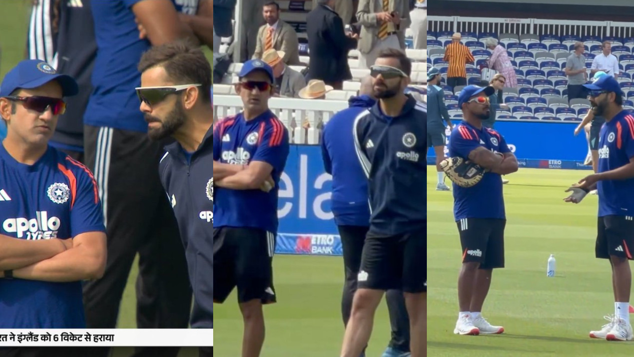 ENG v IND 2026: WATCH- Virat Kohli and Gautam Gambhir seen in deep conversation before Lord’s ODI, Rohit Sharma talks to T Dilip