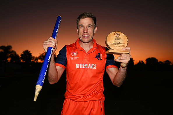 Logan van Beek was named the Player of the Match for his super over heroics  | Getty