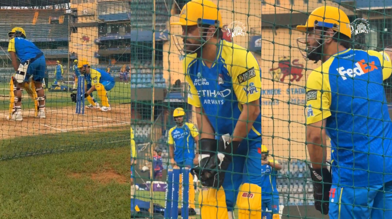 MS Dhoni showed his old self in keeping wickets in CSK nets | CSK X