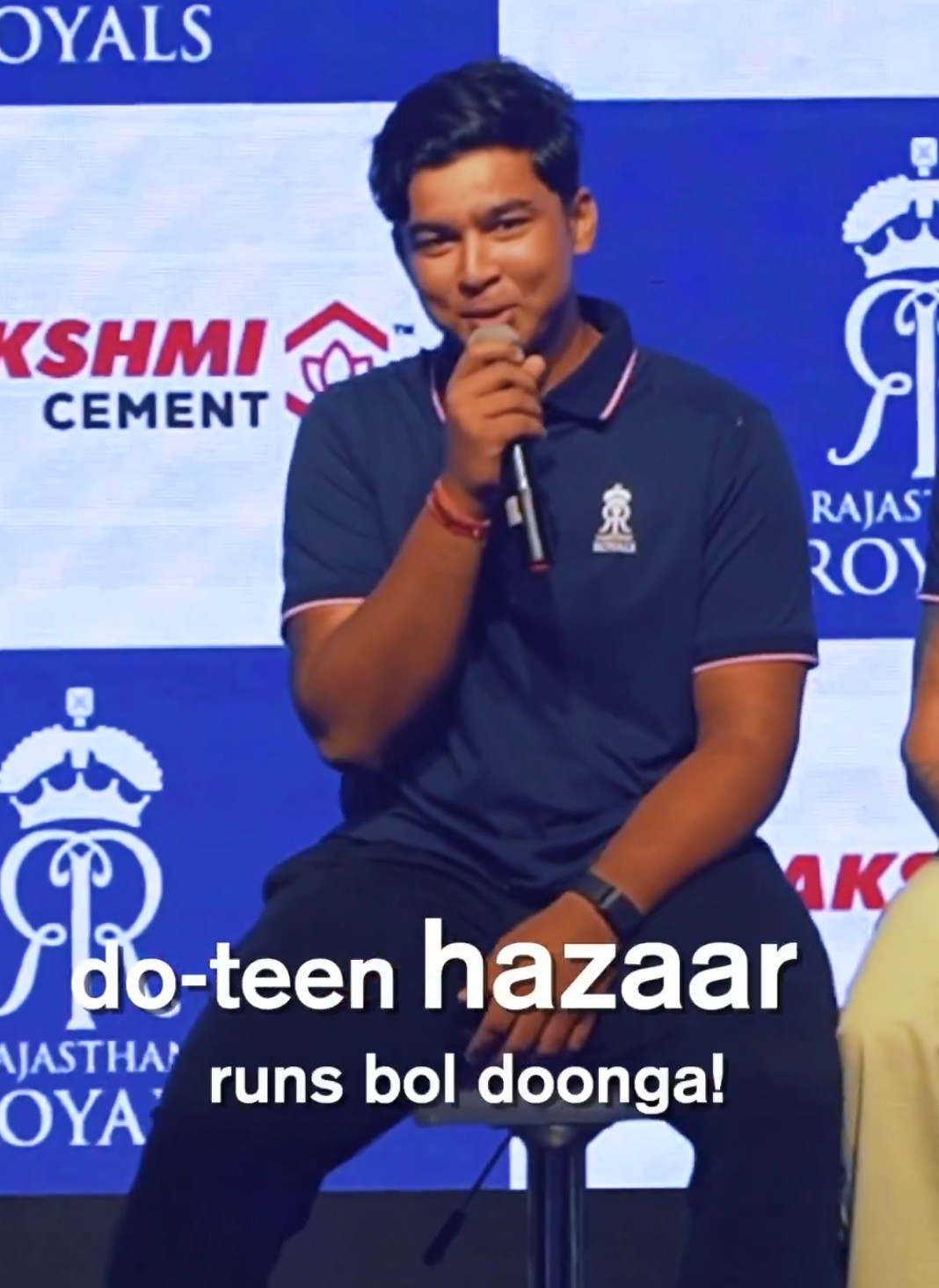 Vaibhav Sooryavanshi was at his witty best during an RR event | RR X