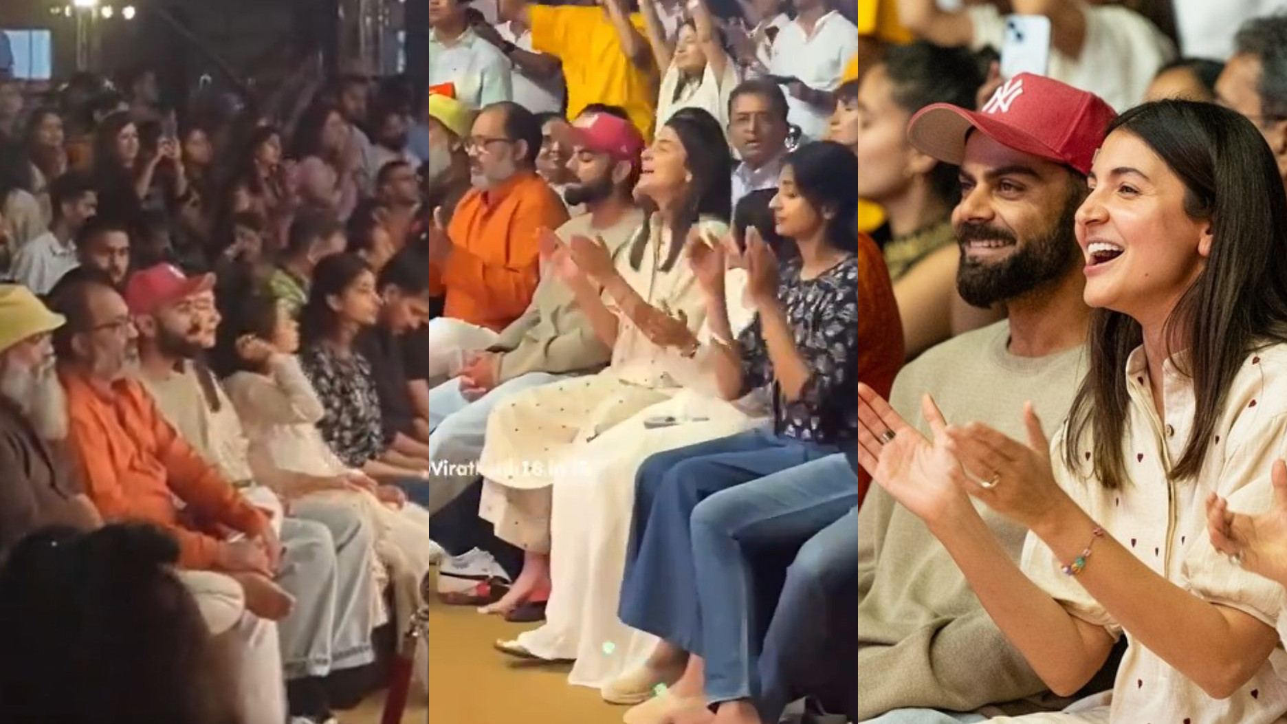 WATCH- Virat Kohli and Anushka Sharma attend Krishna Das kirtan in Mumbai