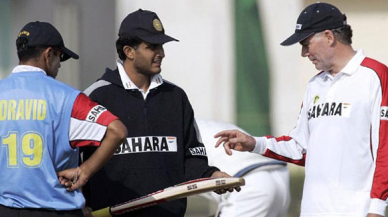 Sourav Ganguly and Greg Chappell | AFP