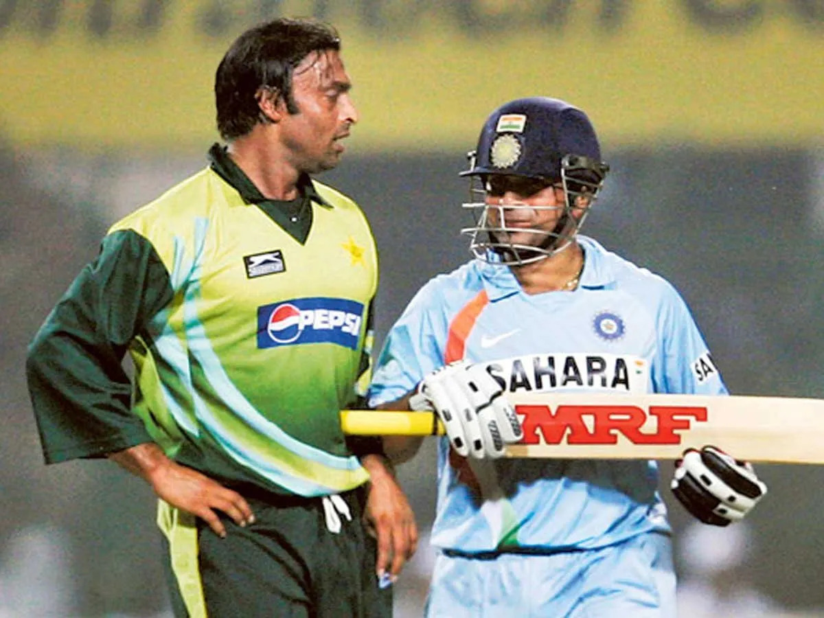 Shoaib Akhtar and Sachin Tendulkar | Getty