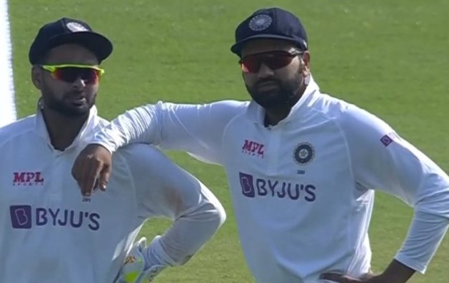 Rishabh Pant and Rohit Sharma | Screengrab