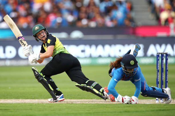 Alyssa Healy scored 75 runs off 39 balls in the final of Women's T20 World Cup 2020 in Melbourne. (photo - Getty) 