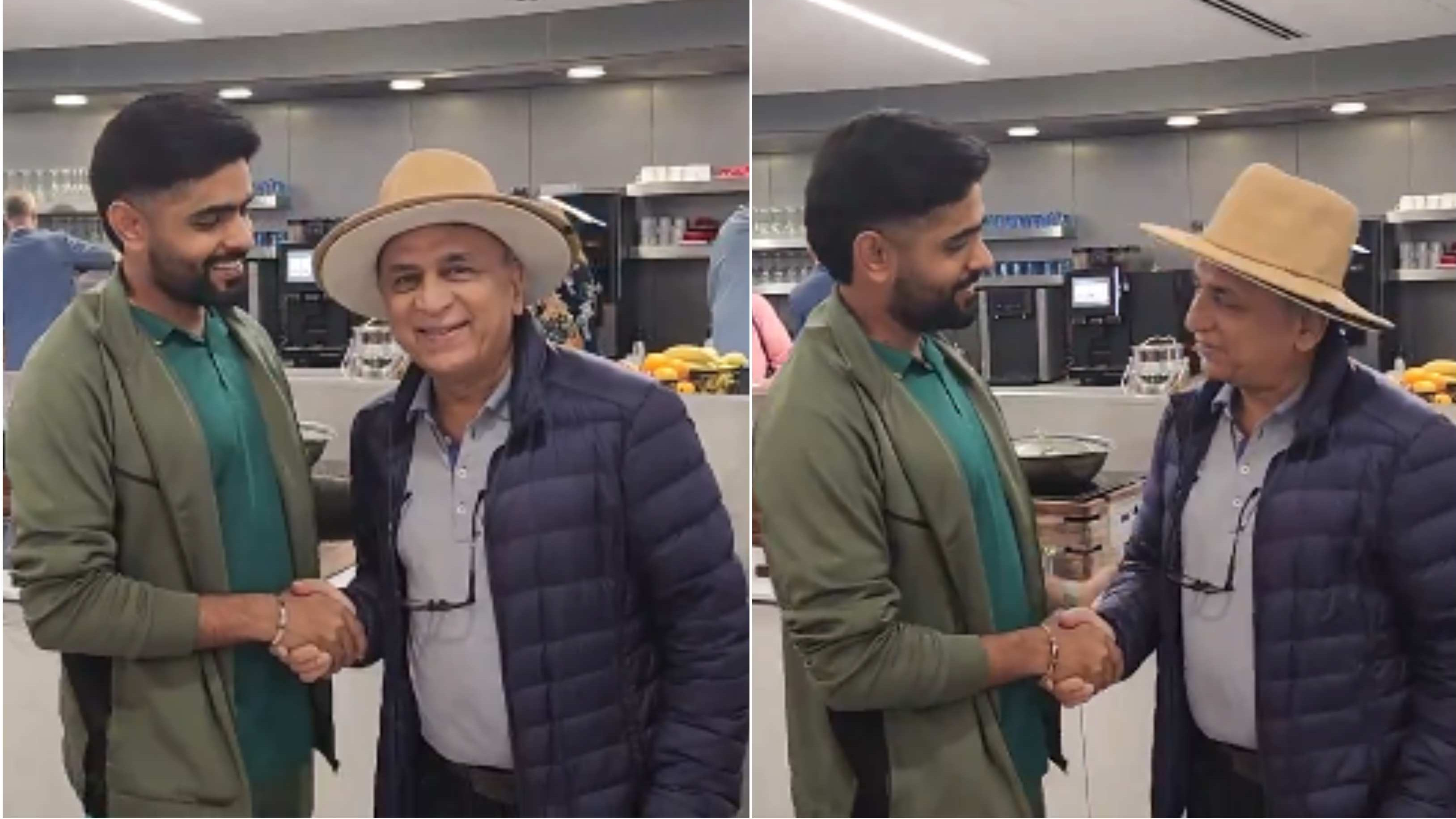 WATCH: Babar Azam meets Sunil Gavaskar at airport ahead of India-Pakistan clash in T20 World Cup 2024