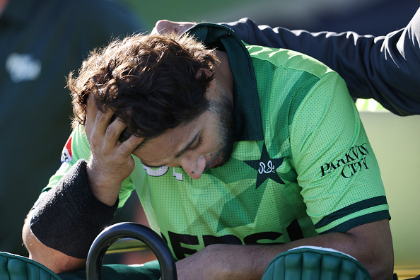 Imam Ul Haq left the field after blow to the face | Getty