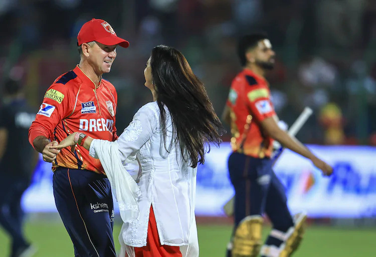 PBKS coach Ricky Ponting with co-owner Preity Zinta | BCCI-IPL