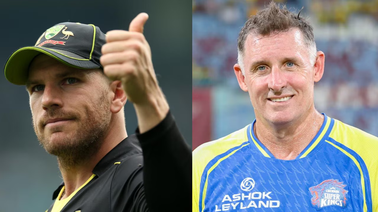 Aaron Finch and Mike Hussey | X